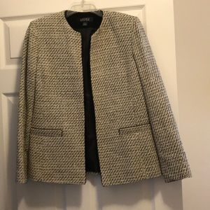 Jasper jacket. Outlined in black leather.